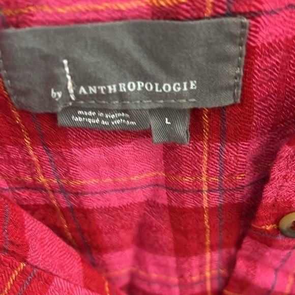 NWOT Anthropologie Women’s Pink And Yellow Blouse Size Large - Picture 2 of 10